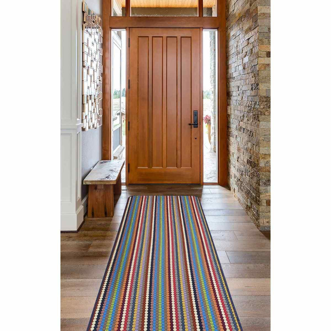 Ribbed Washable Mat Multi Runner