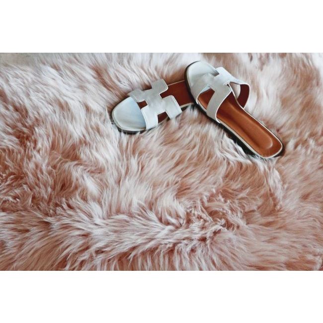 Genuine Sheepskin Rug Peach