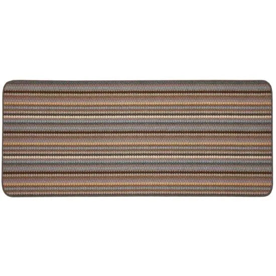 Ribbed Washable Beige Runner