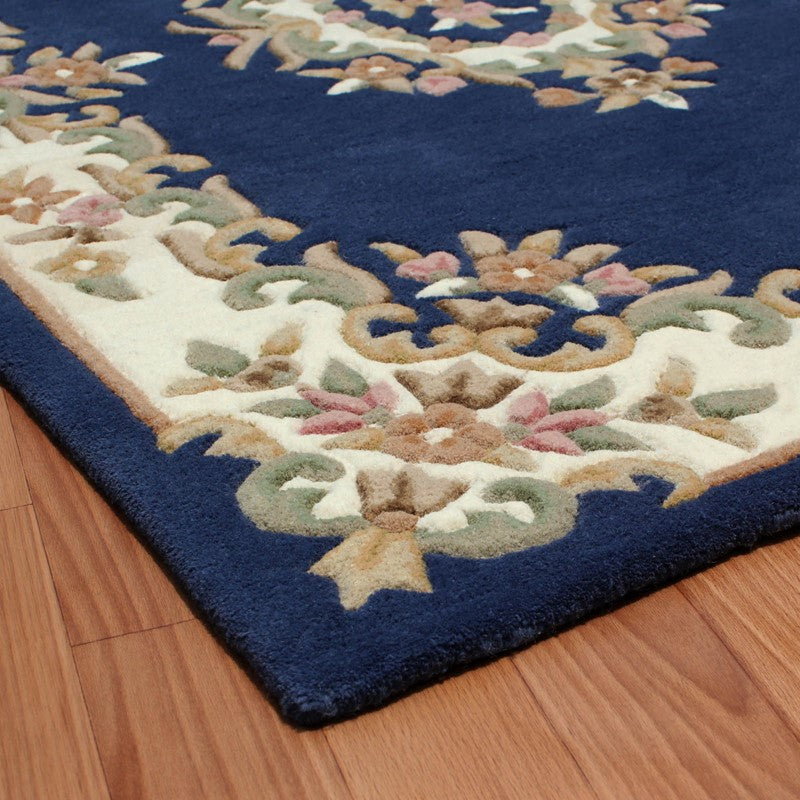 Royal Blue Rug close view from borders