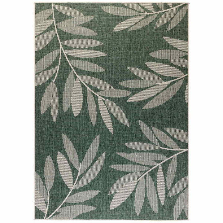 Duo Weave Indoor/Outdoor Rug Trailing Leaves Green