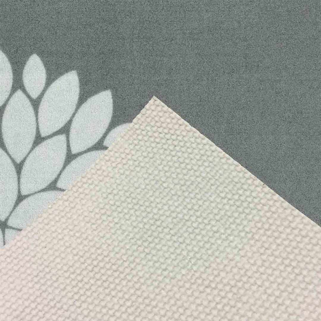 Recylon Mat Design Modern Flowers Grey