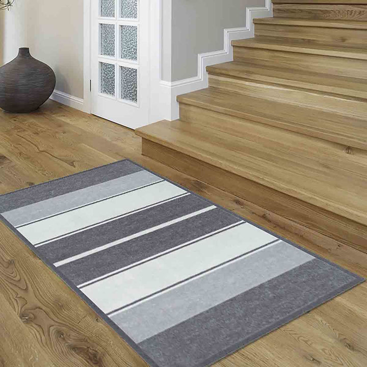 Recylon Mat Design Tonal Stripes Grey