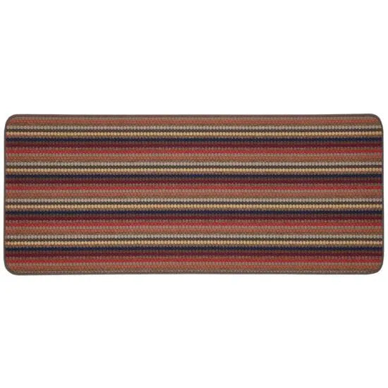 Ribbed Washable Mat Brown