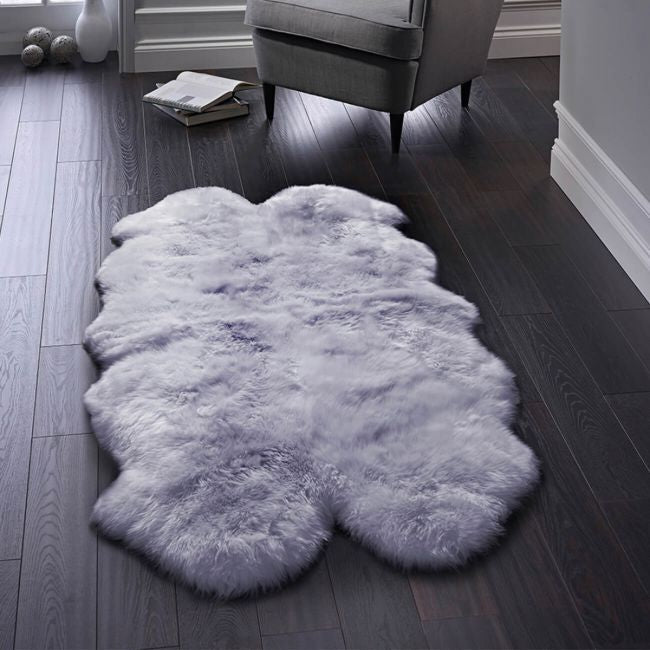 Genuine Sheepskin Rug Grey