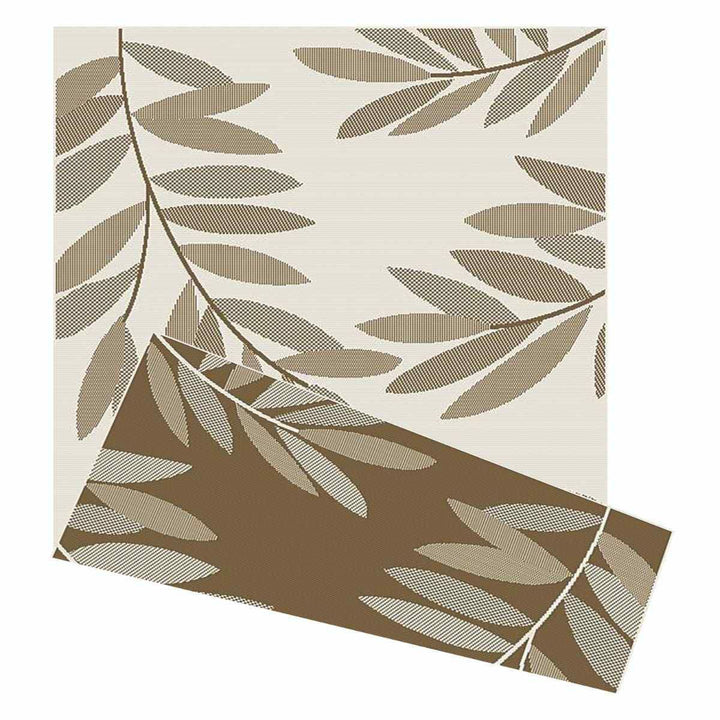 Duo Weave Indoor/Outdoor Rug Trailing Leaves Beige